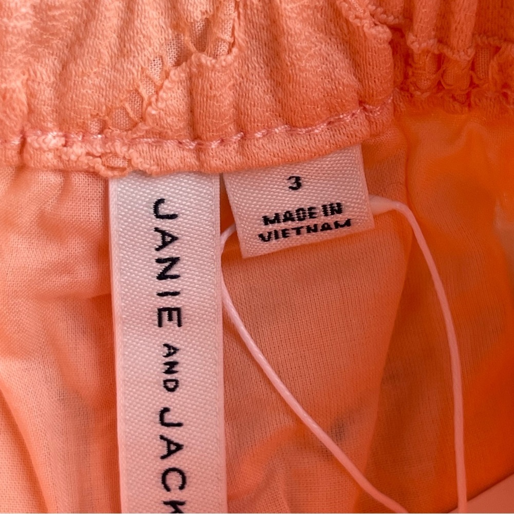 NWT Janie and Jack Tropical Peach Lace Shorts - Size 3 - Picture 8 of 9